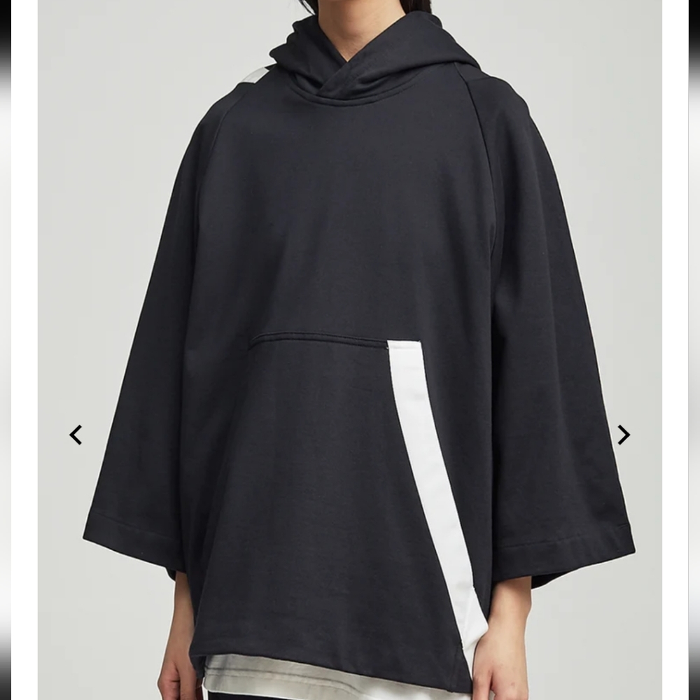 ADIDAS Y-3  Bold stripe hoodie by Yohji Yamamoto